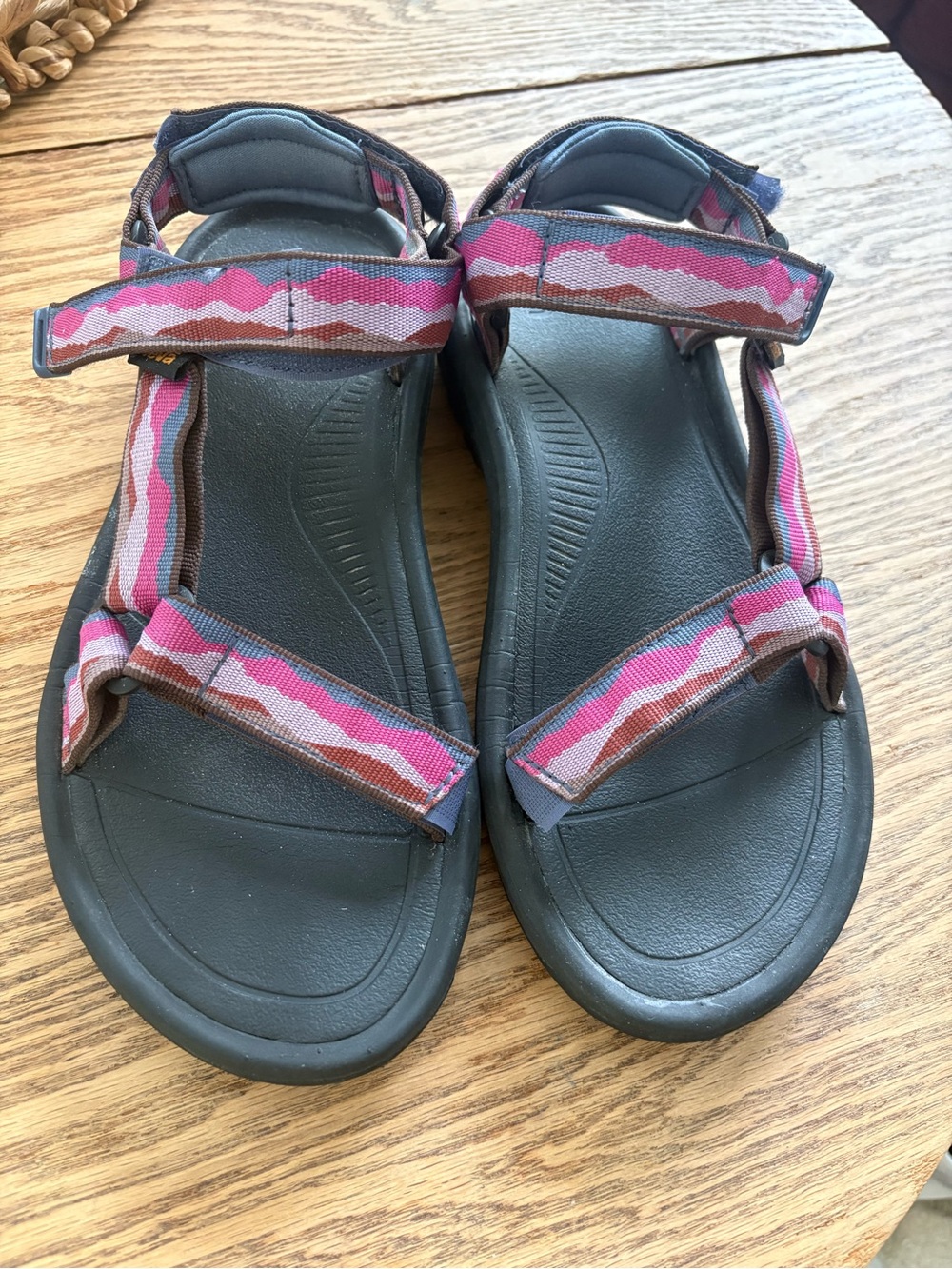Teva Women's Pink Multi-Stripe Sport Sandals- Like new!